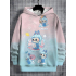 Labubu hoodie roos/ blauw